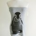 Penguin Animal Style Strapless Tube Top Crop Tee Women Shirt Gray T-Shirt Screen Print Size M