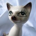 Hand Painted Siamese Cat Porcelain Ceramic Figurine - Unsigned - Vintage