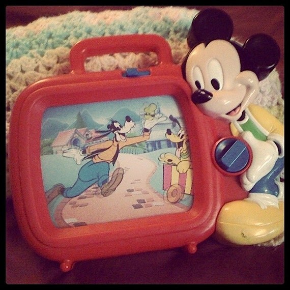Vintage 80s Mickey Mouse TV/ Music Box
