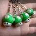 Nintendo Super Mario 1UP Green Mushroom, Keychain, Charm with Phone Strap, Polymer Clay