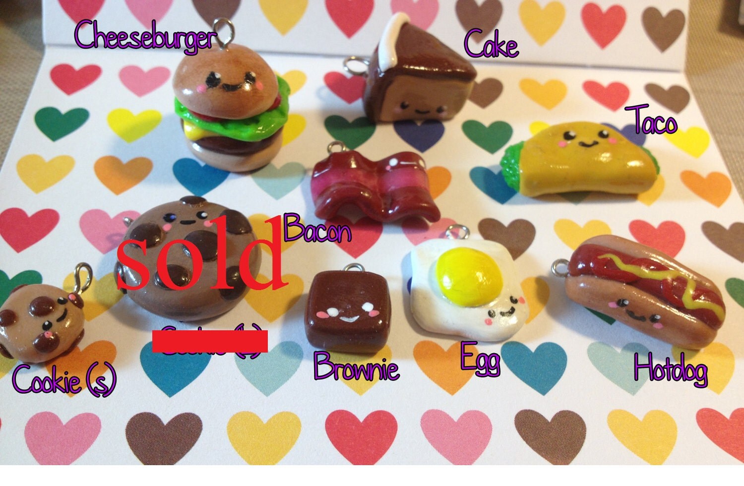 Kawaii Polymer Clay Food Charms