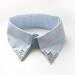 Light Blue Collar with Silver Triangle Studs