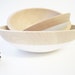 Wooden Nesting Bowls set of 3, Creamy White, CHERRY WOOD