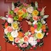 SALE, Lush Coral Rose and Fruit Wreath, XXXLarge