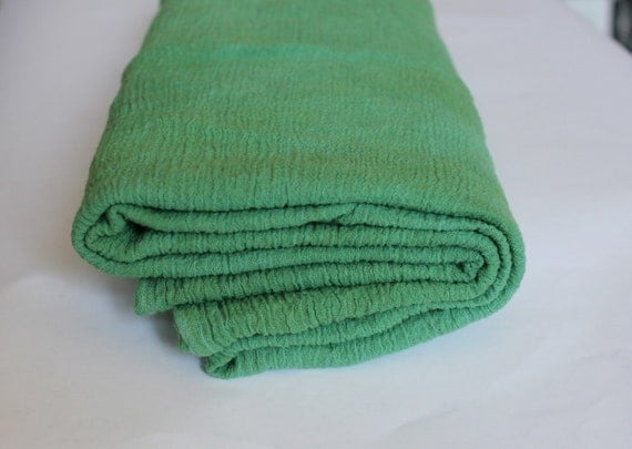 Hand Dyed Cotton Gauze Swaddle Blanket in Kelly Green