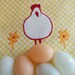 EMBROIDERED DISHCLOTH * Country Kitchen * Cottage * Kitchen * Hen * HAPPY Chicken Kitchen Towel