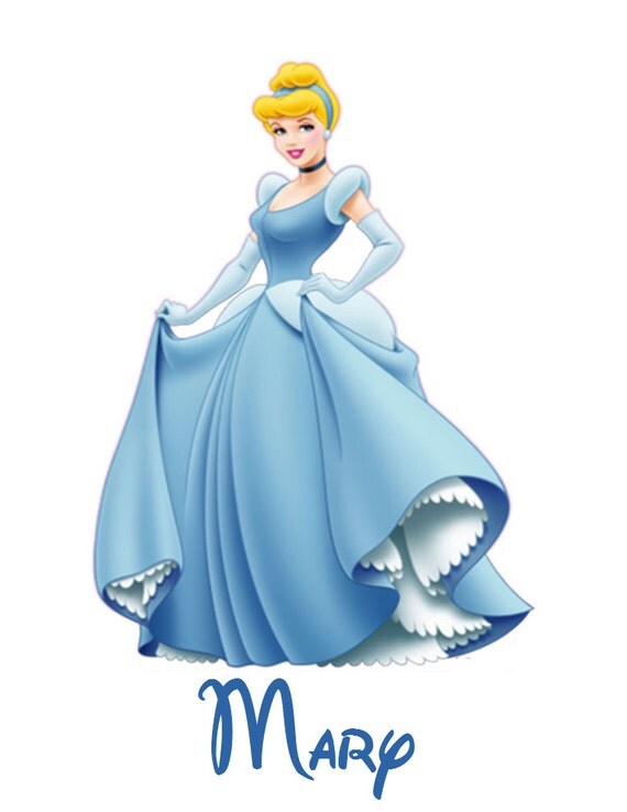 Custom Personalized Princess Cinderella Iron on Transfer