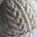 Hand Knitted 100% WOOL Sampler Watchcap with Horseshoe , Seed and Classic Cable