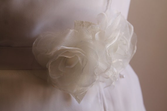 Bridal Sash Roses Organza Set Flower, Wedding Sash, Bridal Belt ,Wedding Accessories