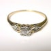 14k Yellow Gold Vintage Diamond Engagement Ring - Size 7 1/2