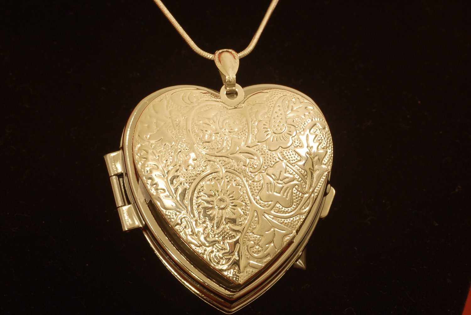 Download Heart Shaped Music Box Necklace with sterling silver chain