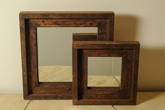 Items Similar To Distressed Wood Mirror Set On Etsy   Il 570xN.363002400 J534 