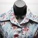 Women's Vintage Shirt Blue White Red Polyester Floral Ladies Plus Size Top
