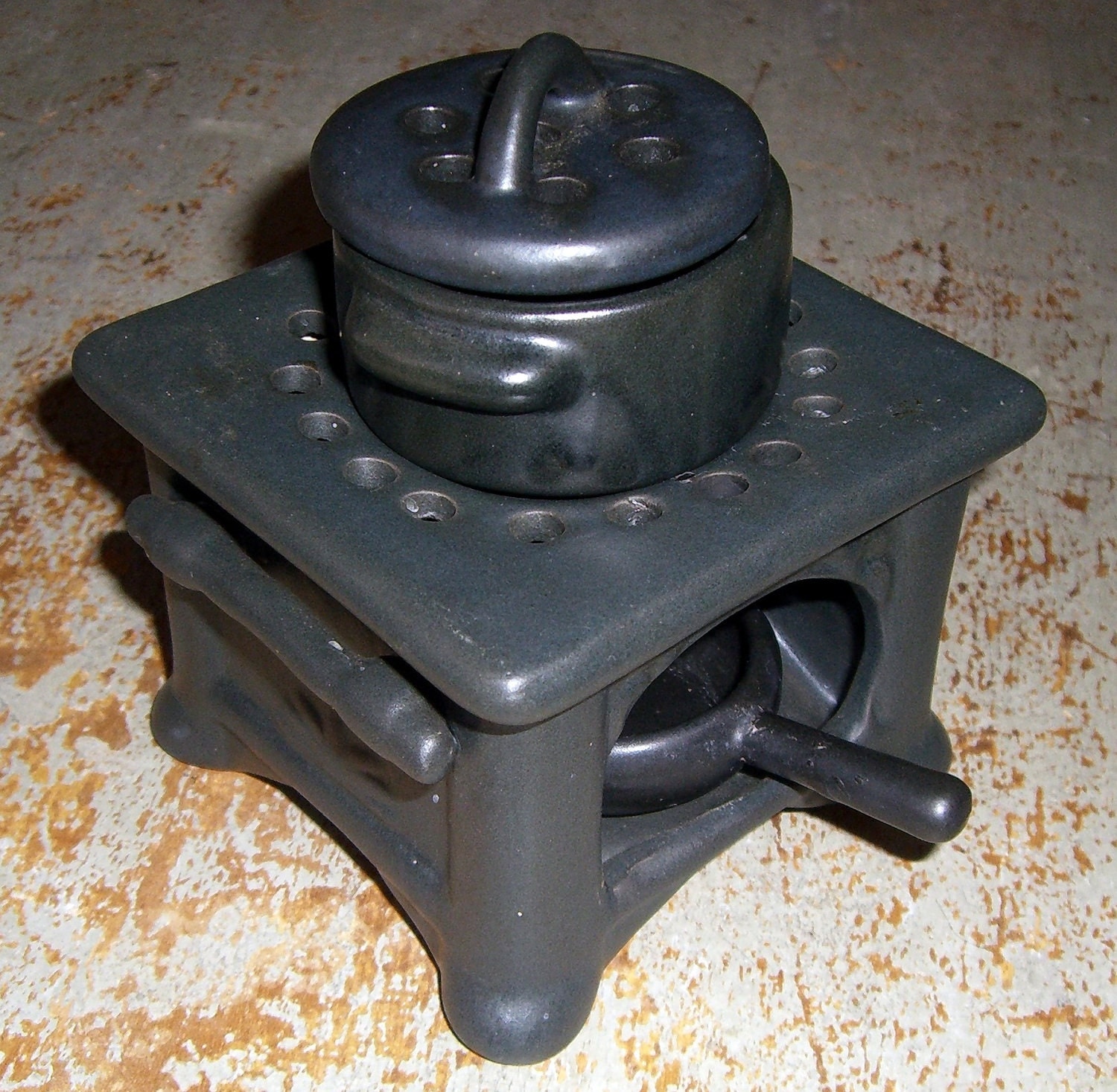 Candle & Tart Burner Old Black Stove by TheBackShak on Etsy