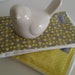 Yellow/Gray Diaper Burp Cloth Set