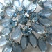Juliana Blue Rhinestone Brooch Delizza and Elster Vintage Pin High Fashion Flower
