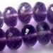 AAA 10mm Brazilian Amethyst Microfaceted Rondelle Beads Designer Quality Purple Gemstone For Handmade Jewelry February Birthstone Set Of 10