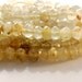 Golden Rutilated Quartz Rondelle Beads 4mm Faceted Sparkling AA Quality Full Strand 14 inches For Handmade Jewelry Design