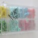 Mid Century Barware Cocktail Markers with Glitter Lucite Case