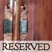 RESERVED for Jeannie only - Hammered Copper Strip Earrings (custom size)