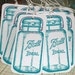 Ball canning aqua blue tag set of 9 with white twine