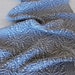 Handwoven Table Runner in Blue and White, Cotton Coffee Table Runner, Diamond Motif, Hand Woven Runner