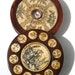 Rare Antique Chinese Scrimshaw Inlaid Bone Compass Signed