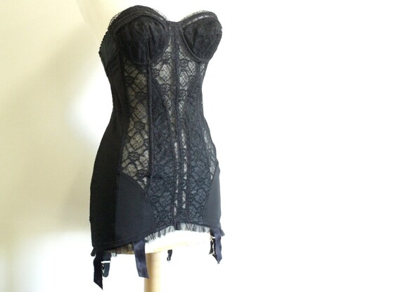 Black delicate underwired lace cut out body juice tribal brand