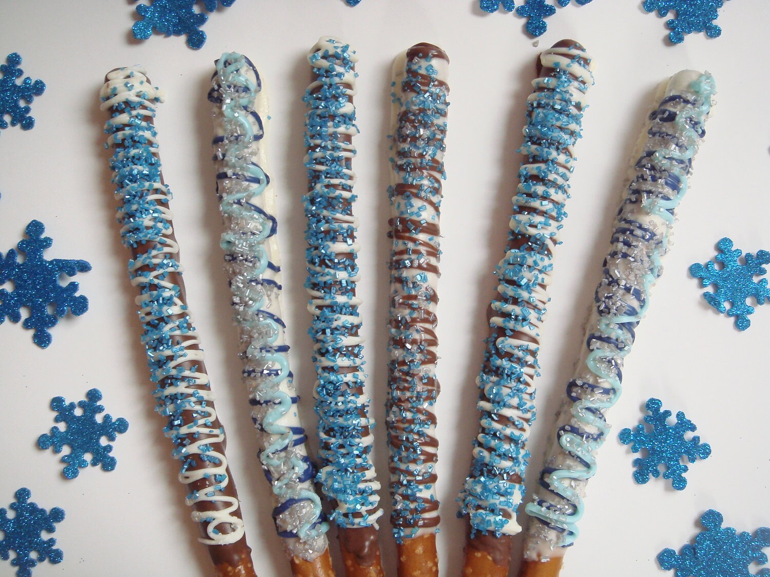 Items similar to Disney's Frozen Chocolatecovered pretzels decorated
