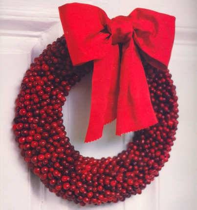 Cranberry Holiday Wreath