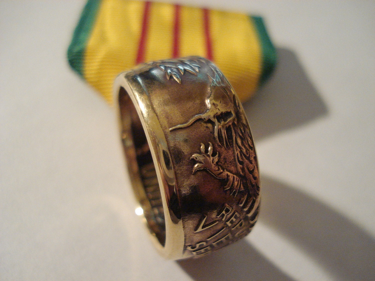 Vietnam Service Medal Ring Made to order.