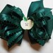 School Uniform Hair Bow Dark Forest Hunter Green Apple Unique Boutique Toddler Girl