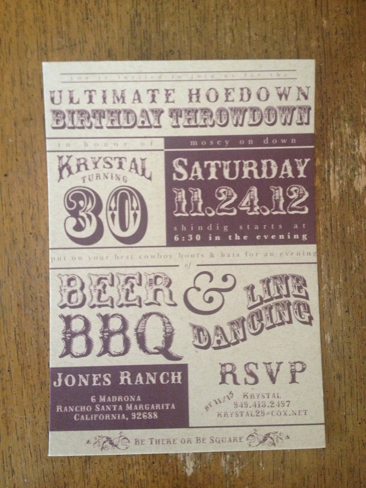 Country Hoedown Invitations 6