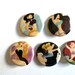 Set of 5 Pinback Button, Disney Pinups Princess Second ""FREE SHIPPING""