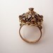 Antique Victorian Bohemian Garnet Harem Princess Ring 10K Gold