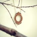Mirror Mirror Wood Pendant Necklace on long silver chain Tasmanian Myrtle