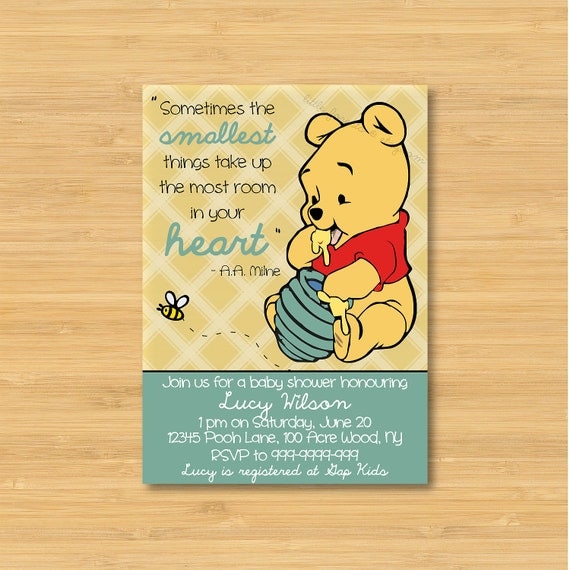 Winnie The Pooh Baby Shower Invitations For Boys 2