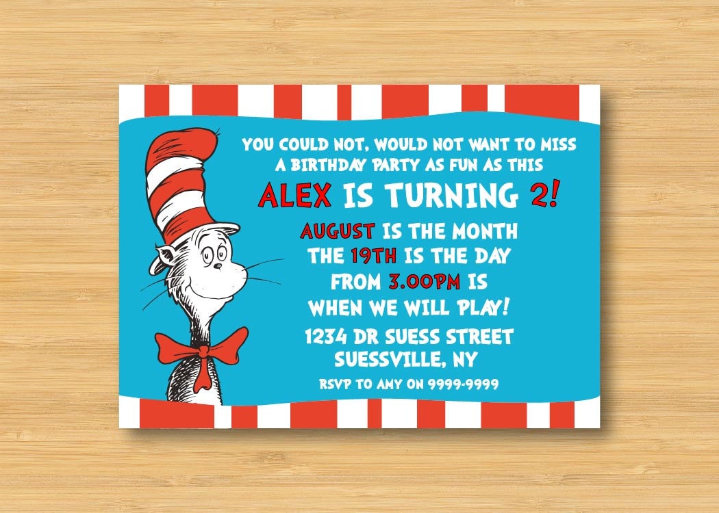 Cat In The Hat Invitations 8