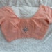 Beautiful pale orange sari silk jeweled top fully lined - 36inch bust