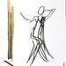 Dancing in the Mirror Original Ink and Gold on Paper. Couture Abstract