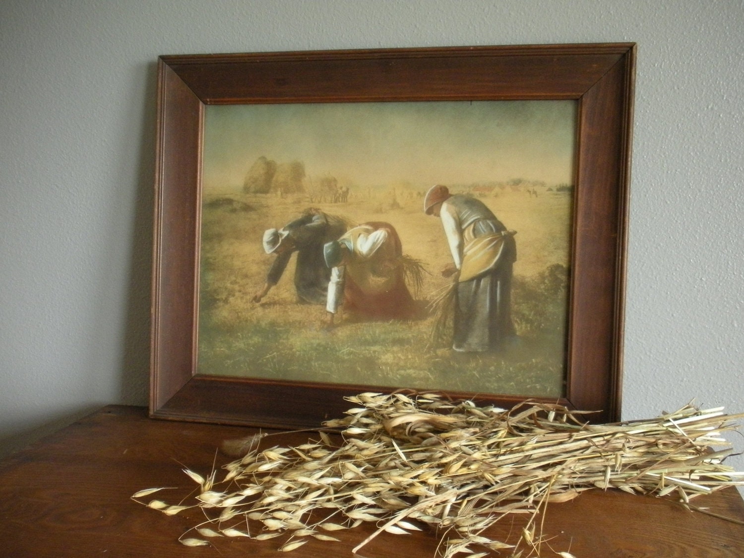 The Gleaners Vintage Framed Print JeanFrancois Millet