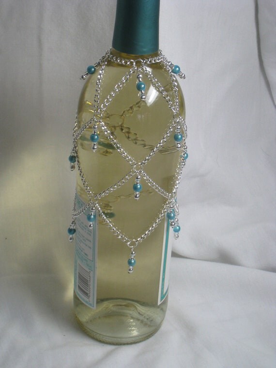 items similar to wine bottle jacket cover with silver items similar to wine bottle jacket cover with silver