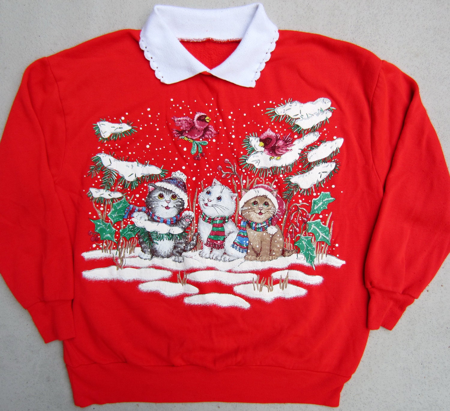 Ugly Christmas Sweater Cat Cats Kitty Kitties Tacky Xmas