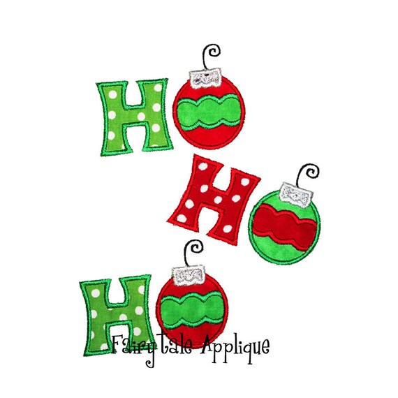 Digital Machine Embroidery Design Ho Ho Ho Christmas