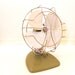 Vintage Table Fan 1950s Mid-Century Industrial Electronics / Home Decor Photography Prop Gift for Him / Olive Green White Chrome Cage