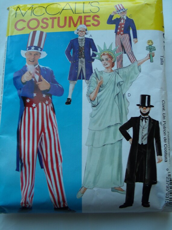 McCalls Costume Pattern P315 Statue of Liberty Uncle Sam Abe