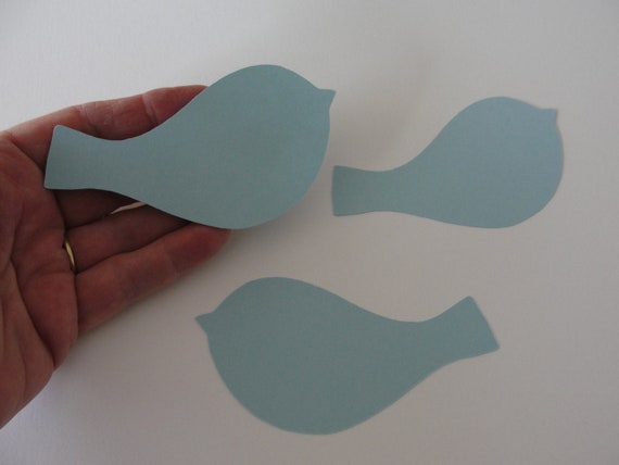Large 4 inch Blue Bird Die Cuts Baby Shower Gift by CutOutTheFun