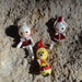 Spun Cotton and Felt Made in Japan Vintage Christmas Ornament Trio