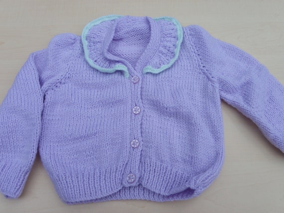Hand knitted baby childs cardigan by Knittingtopia on Etsy