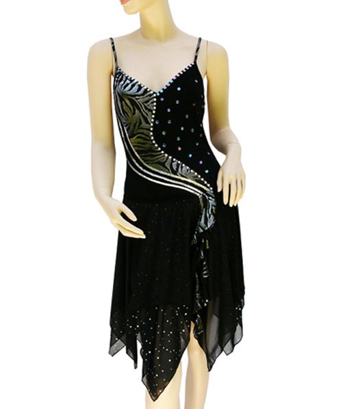 Modern dance costume Two layer modern dance dress